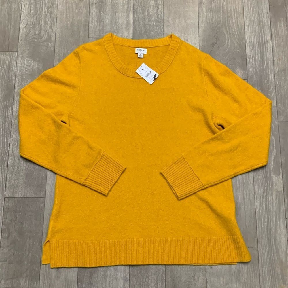 J. Crew Mustard Yellow Crewneck Sweater